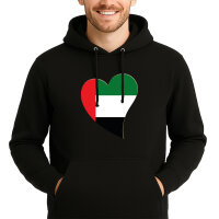 Unisex Hoodie Vereinigte Arabische Emirate Flagge Herz
