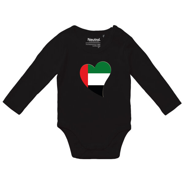 Baby Body Vereinigte Arabische Emirate Flagge Herz