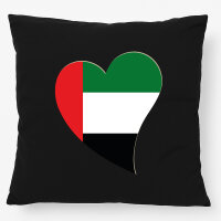Kissen Vereinigte Arabische Emirate Flagge Herz 40x40cm