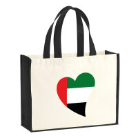 Jutetasche Vereinigte Arabische Emirate Flagge Herz 21...