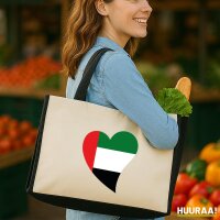 Jutetasche Vereinigte Arabische Emirate Flagge Herz 21...