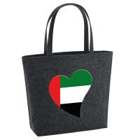 Filz Shopper Vereinigte Arabische Emirate Flagge Herz 22...