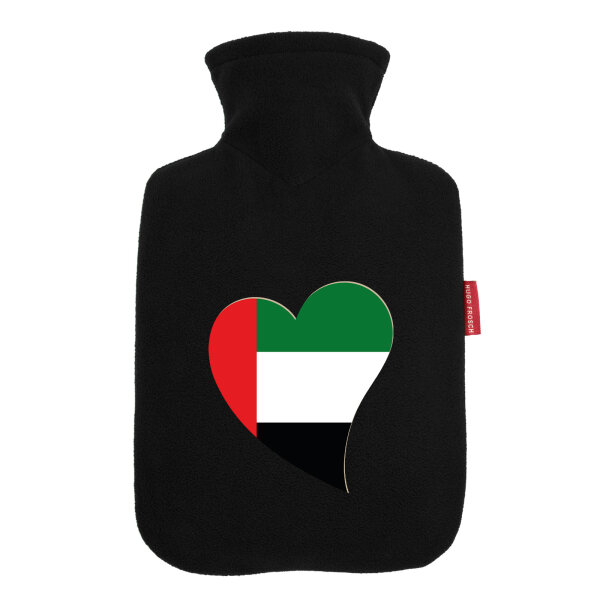 Wärmflasche Vereinigte Arabische Emirate Flagge Herz