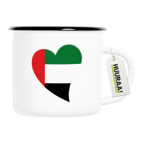 Emaille Tasse Vereinigte Arabische Emirate Flagge Herz...