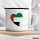 Emaille Tasse Vereinigte Arabische Emirate Flagge Herz 300ml Vintage