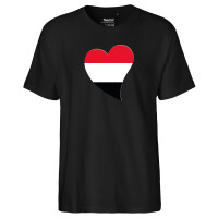 Herren T-Shirt Jemen Flagge Herz