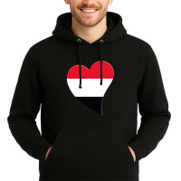 Unisex Hoodie Jemen Flagge Herz