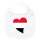 Baby Lätzchen Jemen Flagge Herz Klettverschluss