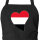 Schürze Jemen Flagge Herz mit Taschen