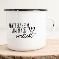 Emaille Tasse Hattersheim am Main  Vintage 300ml