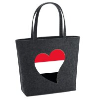 Filzshopper Jemen Flagge Herz, 22 Liter