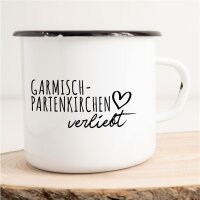 Emaille Tasse Garmisch-Partenkirchen  Vintage 300ml