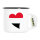 Emaille Tasse Jemen Flagge Herz 300ml Vintage
