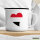 Emaille Tasse Jemen Flagge Herz 300ml Vintage
