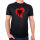 Herren T-Shirt Albanien Flagge Herz