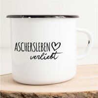 Emaille Tasse Aschersleben  Vintage 300ml