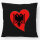 Kissen Albanien Flagge Herz 40x40cm