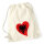 Turnbeutel Albanien Flagge Herz 12 Liter