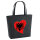 Filz Shopper Albanien Flagge Herz 22 Liter