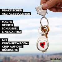Schlüsselanhänger Albanien Flagge Herz...