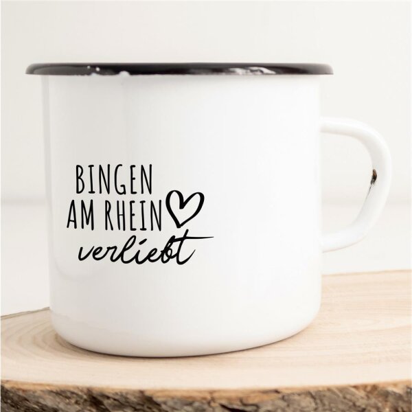 Emaille Tasse Bingen am Rhein  Vintage 300ml