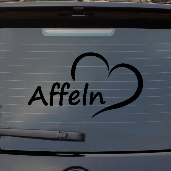 Heckscheibenaufkleber Affeln Herz  ca. 55x31cm