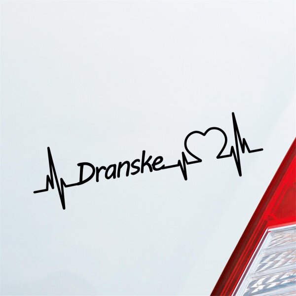 Autoaufkleber Dranske Herzschlag  ca. 19x6cm