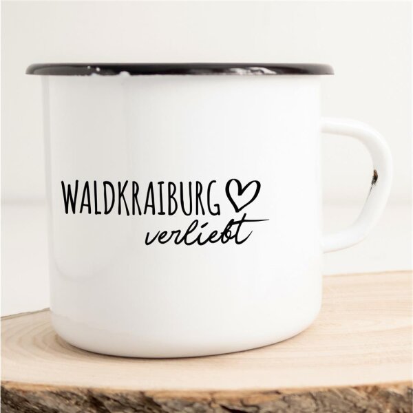 Emaille Tasse Waldkraiburg  Vintage 300ml