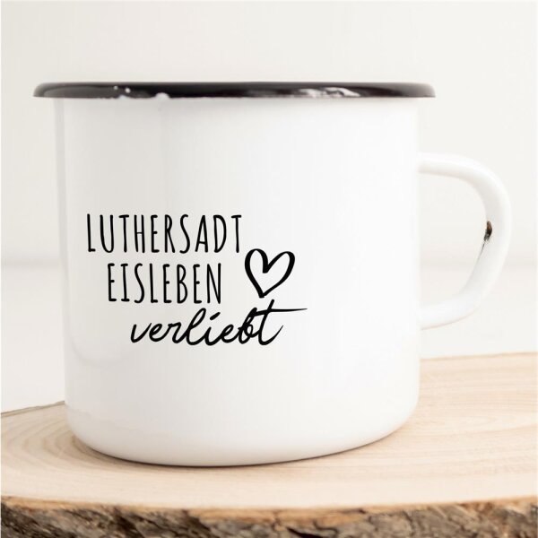 Emaille Tasse Lutherstadt Eisleben  Vintage 300ml