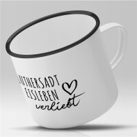 Emaille Tasse Lutherstadt Eisleben  Vintage 300ml