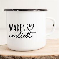 Emaille Tasse Waren (Müritz)  Vintage 300ml