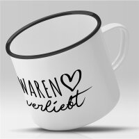 Emaille Tasse Waren (Müritz)  Vintage 300ml