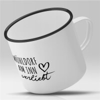 Emaille Tasse Mühldorf am Inn  Vintage 300ml