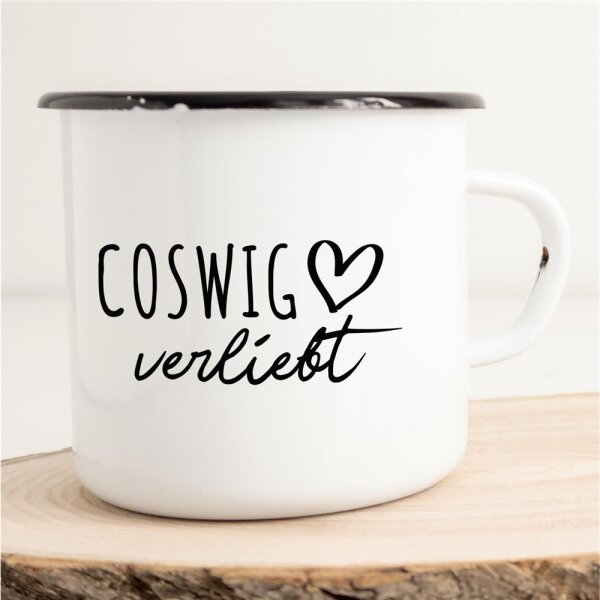 Emaille Tasse Coswig  Vintage 300ml