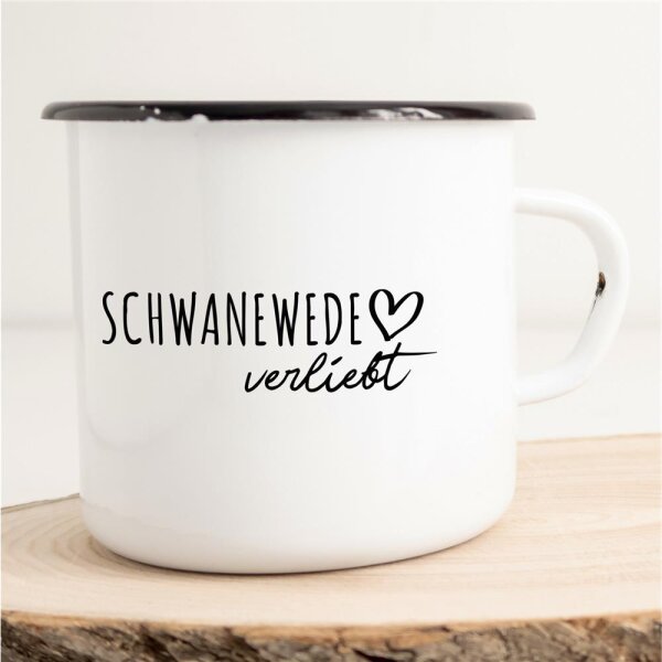 Emaille Tasse Schwanewede  Vintage 300ml