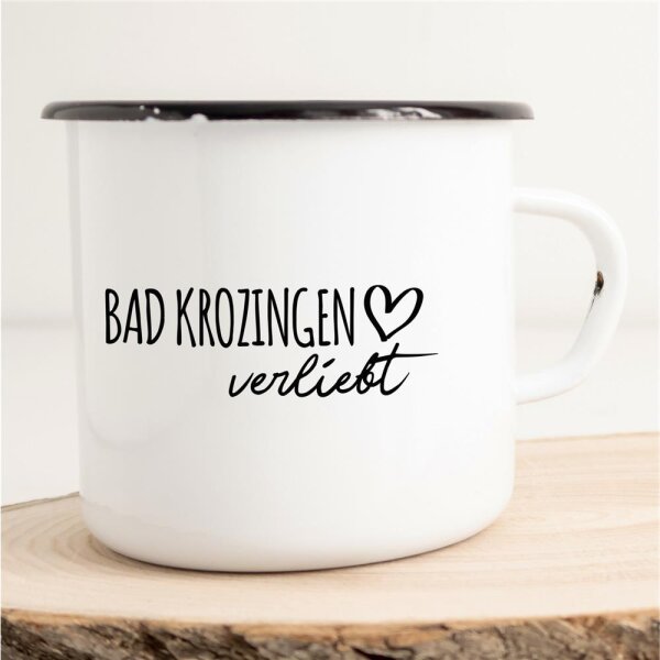 Emaille Tasse Bad Krozingen  Vintage 300ml