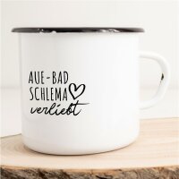 Emaille Tasse Aue-Bad Schlema  Vintage 300ml