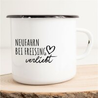 Emaille Tasse Neufahrn bei Freising  Vintage 300ml