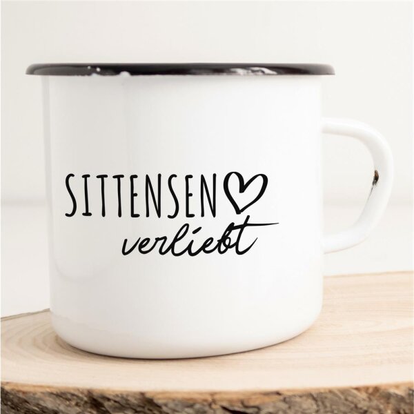 Emaille Tasse Sittensen  Vintage 300ml