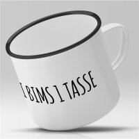 Emaille Tasse I bims 1 Tasse Vintage 300ml