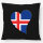 Kissen Island Flagge Herz 40x40cm