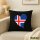 Kissen Island Flagge Herz 40x40cm