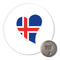 Magnet Island Flagge Herz 59mm K&uuml;hlschrankmagnet