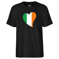 Herren T-Shirt Irland Flagge Herz