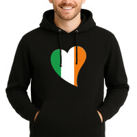 Unisex Hoodie Irland Flagge Herz