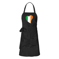 Sch&uuml;rze Irland Flagge Herz mit Taschen