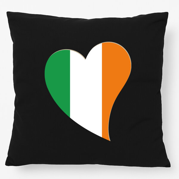 Kissen Irland Flagge Herz 40x40cm