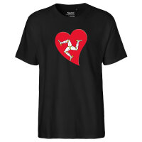 Herren T-Shirt Isle of Man Flagge Herz
