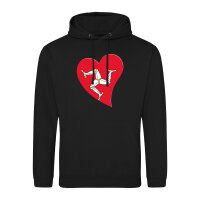 Unisex Hoodie Isle of Man Flagge Herz