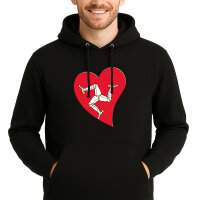 Unisex Hoodie Isle of Man Flagge Herz